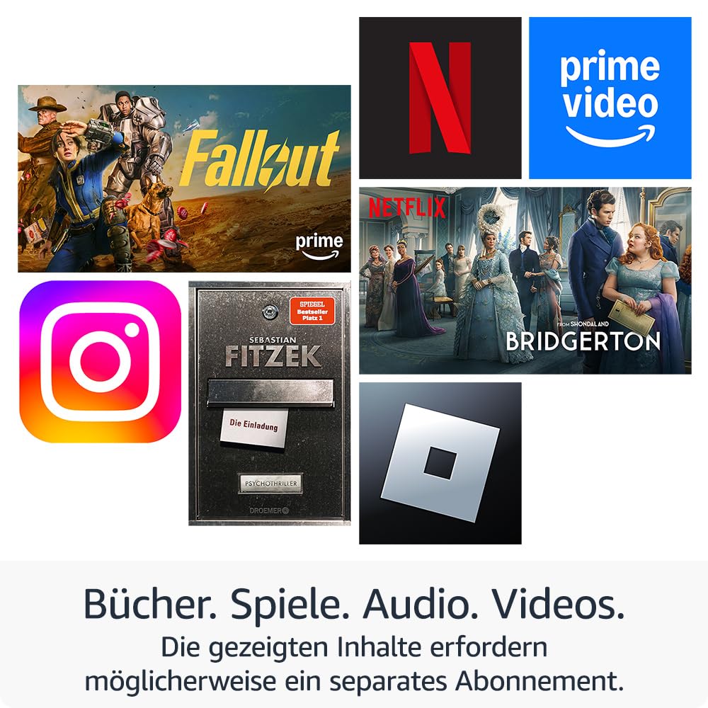 Amazon Fire HD 8 Tablet (Latest Generation), 8" HD Screen, 4GB RAM, 64GB Storage, Brilliant and Powerful, for Entertainment on the Go, Black (2024) - with Ads - R24SB8