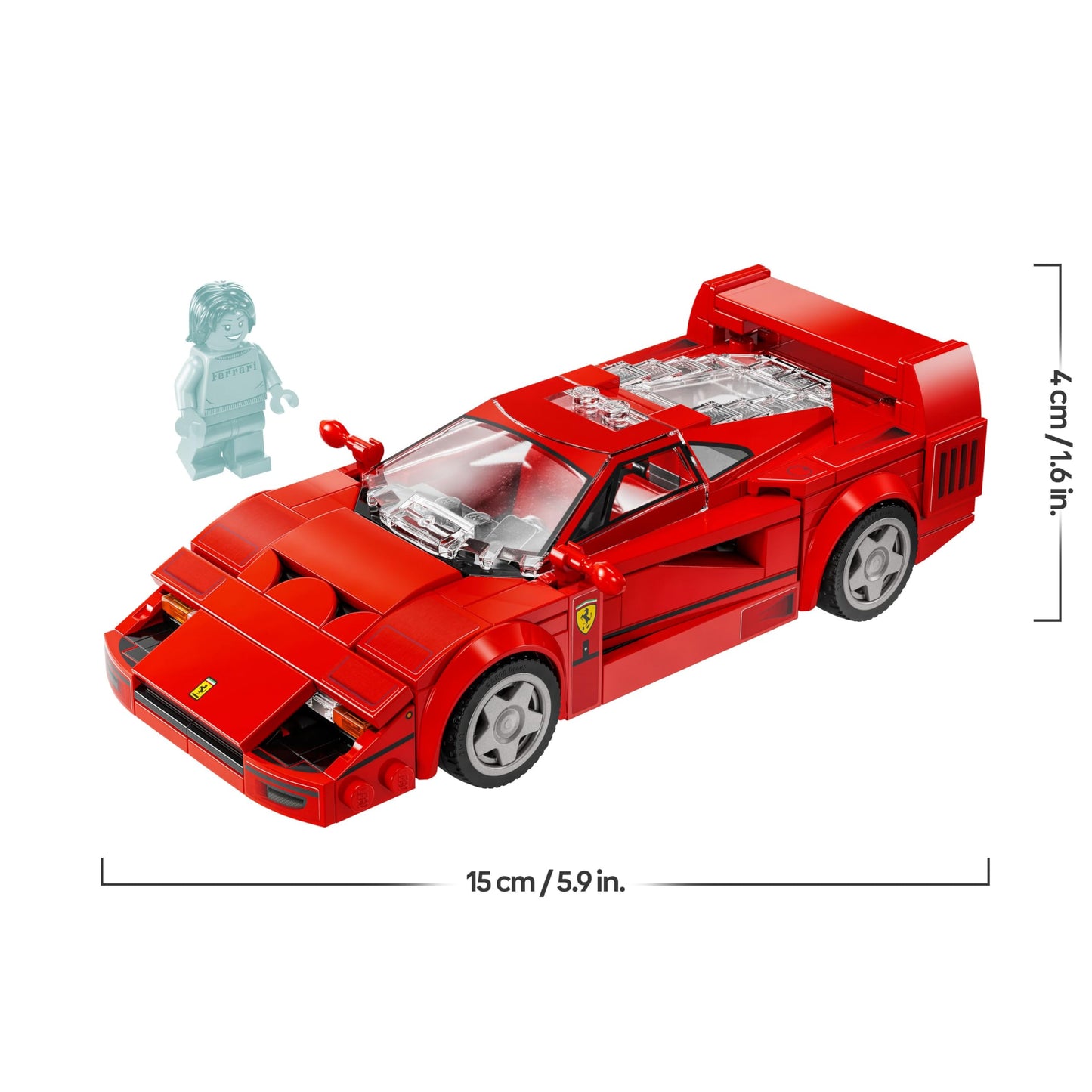 LEGO Speed Champions Ferrari F40 Supercar Playset with Buildable Toy Car and Driver Minifigure, Collectible Building Set for Kids, Gift for Boys and Girls 76934