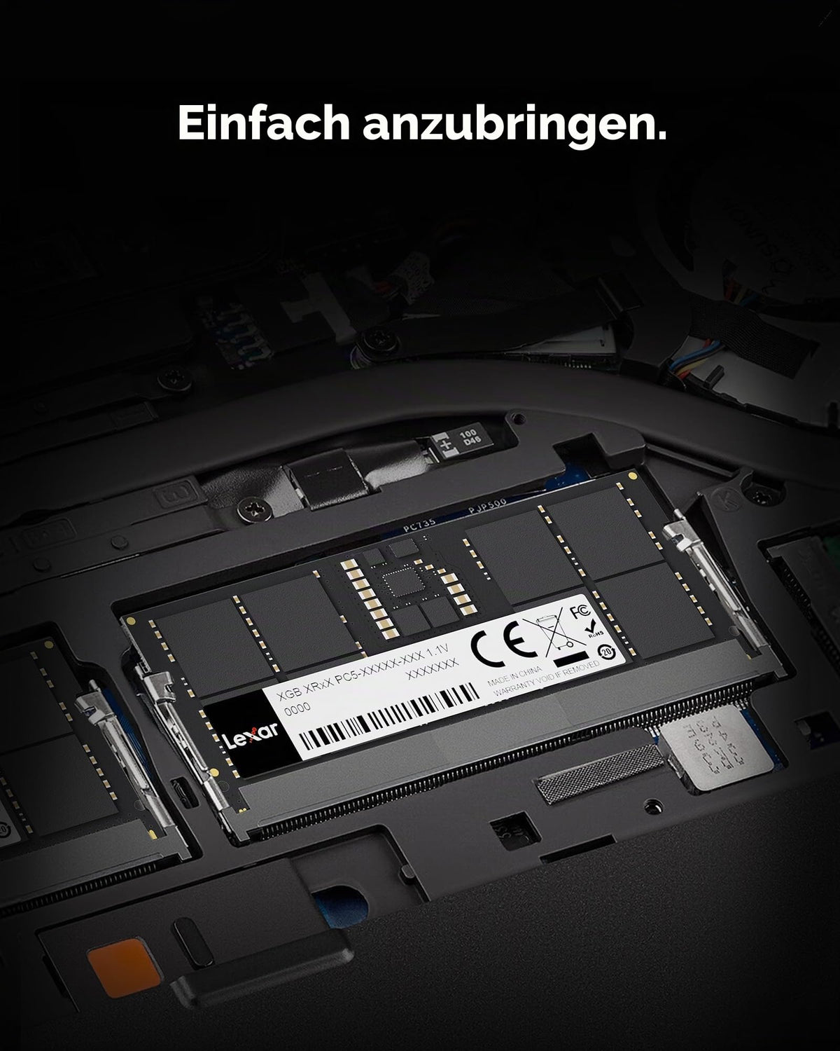 Lexar SODIMM 16GB DDR5 RAM 5600 MHz, 262-Pin DDR5 SODIMM Laptop RAM, High Performance SO-DIMM Memory for Laptop Memory/All-in-One Intel NUC Mini PC, 1.1V, CL46-45-45-90 - LD5S16G56C46ST-BGS
