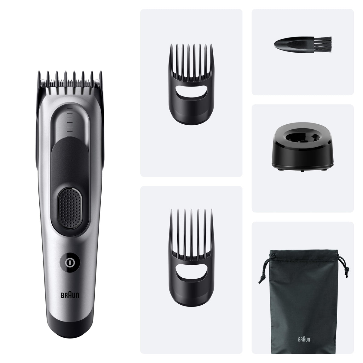 Braun Hair Clipper Series 7, Hair Clipper for Men, HC7590, Gray