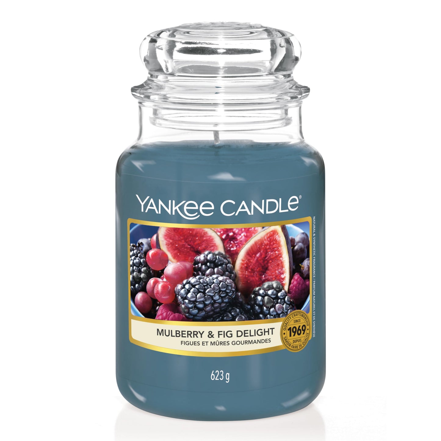 Yankee Candle scented candle in a glass (large) | Mulberry & Fig Delight | Candle with a long burning time of up to 150 hours Perfect gifts for women - 5038581016498