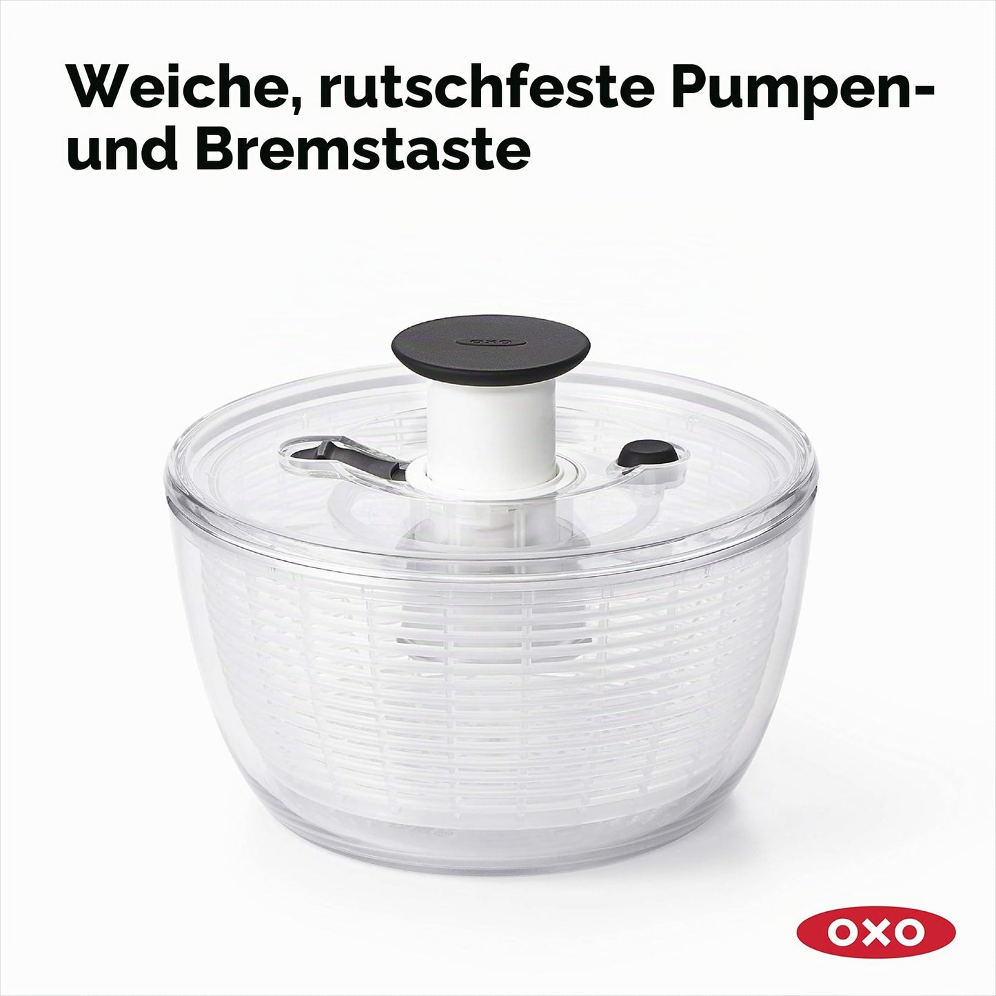 OXO Good Grips salad spinner with sieve and lid, small - for washing and drying lettuce and herbs - 1351680UK