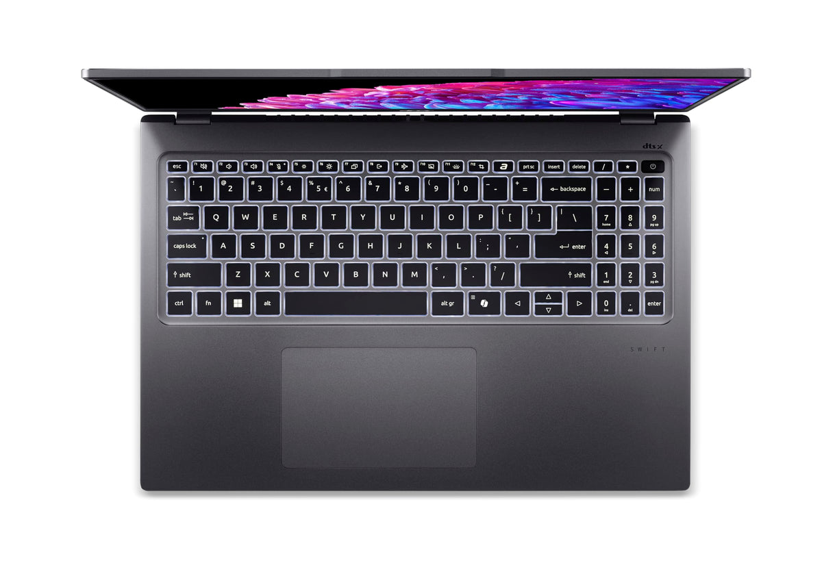 Acer Swift Go 16 SFG16-72-561M Ultraptop Copilot 16 Zoll WQXGA IPS 60Hz (Intel Core Ultra 5 125U, 16 GB RAM, 512 GB SSD, Intel Graphics, Windows 11) Grau, Metal-Finish