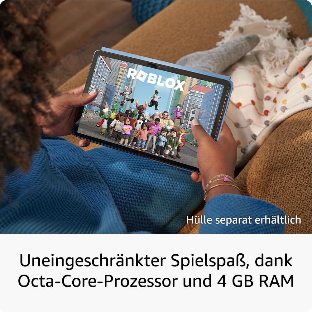 Certificat și recondiționat, tabletă Fire Max 11, cea mai puternică tabletă de până acum, cu un display clar de 11 inci, procesor Octa-Core, 4 GB RAM, autonomie a bateriei de 14 ore, 128 GB, gri, cu reclame. - SU8NST