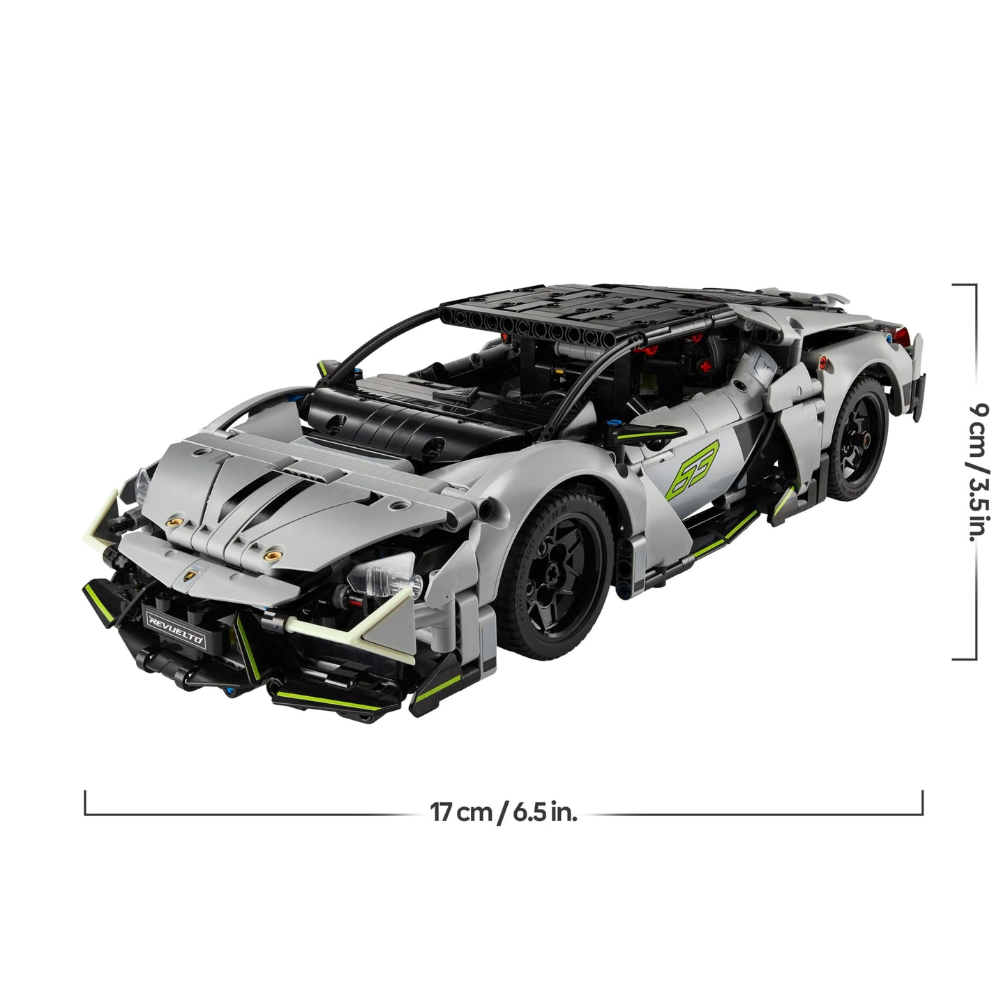 LEGO Technic Lamborghini Revuelto super sports car toy - remote control car model with light functions, steering and rechargeable battery hub - gift for boys aged 10 and over - 42214