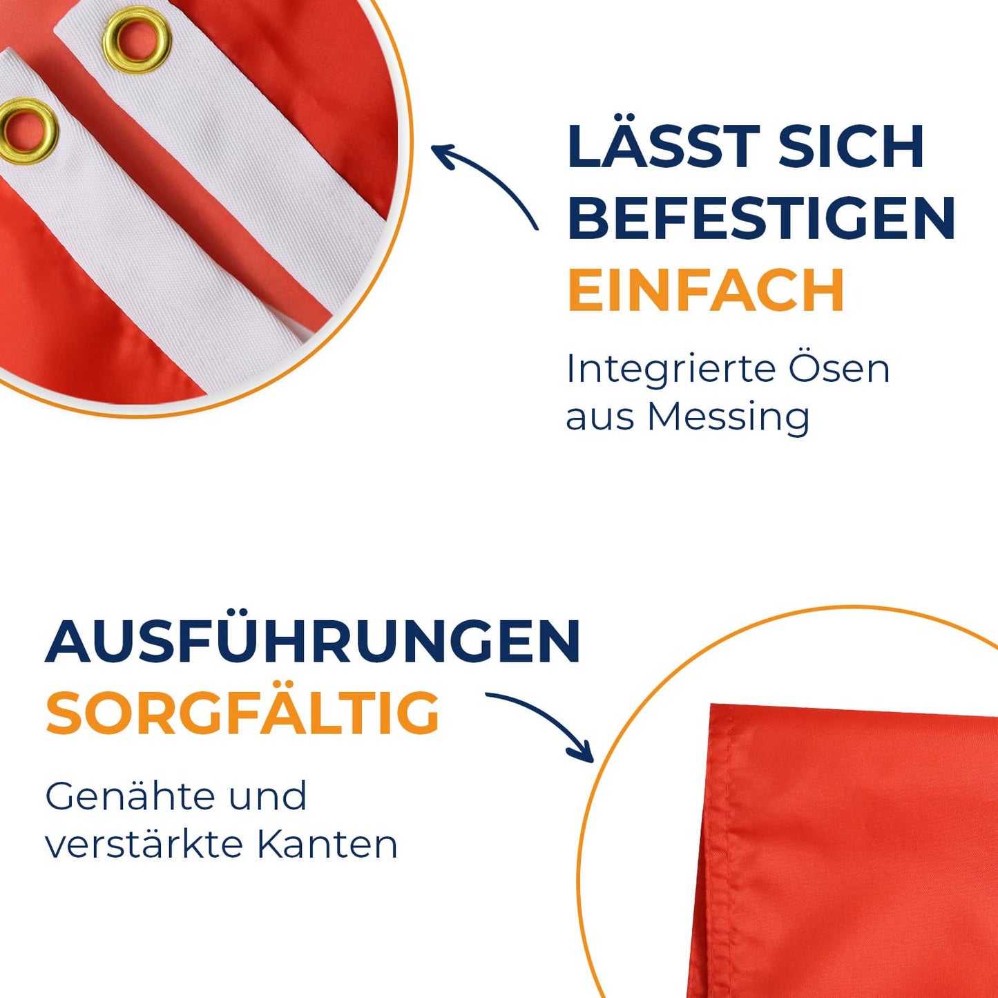 AZ FLAG - Flag of Denmark - 250x150 cm - Large Danish flag 100% polyester with brass eyelets - 300g - K_52