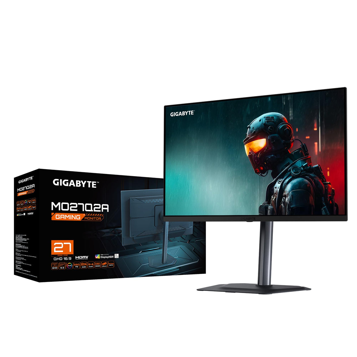 Gigabyte MO27Q2A 27" OLED 2K QHD Gaming-Monitor – 2560 x 1440, 280Hz, 0,03ms, 250 cd/m², FreeSync Premium Pro, DisplayHDR True Black 400, HDMI 2.1, DisplayPort 1.4