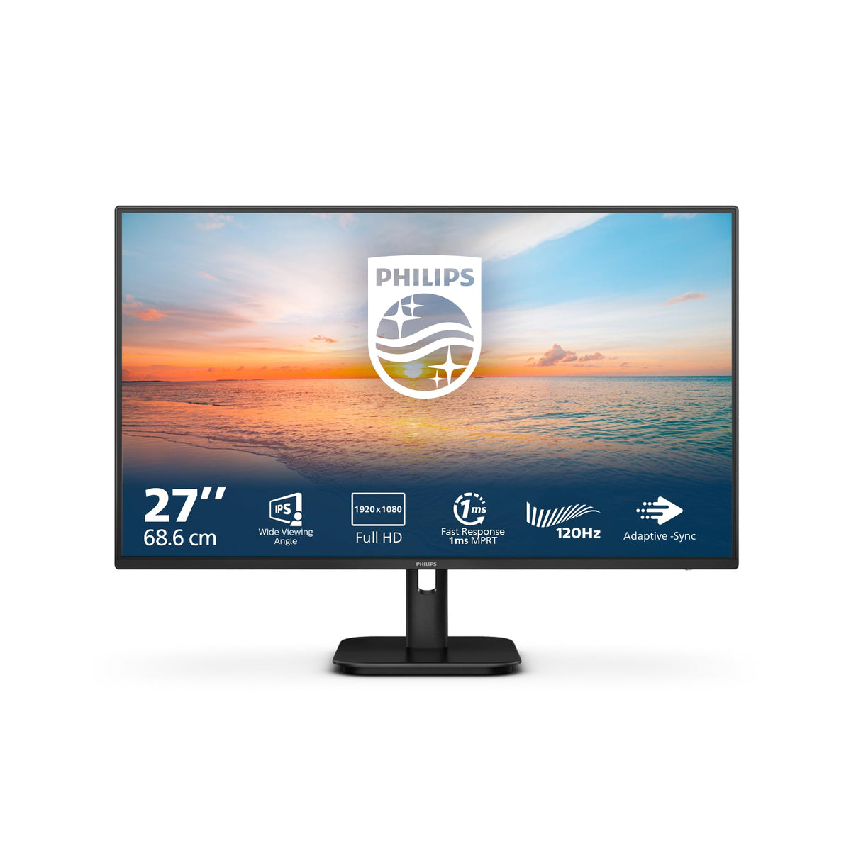 PHILIPS 27E1N1100A - 27-inch Full HD Monitor, built-in speakers, 1 ms response time (1920x1080, 100 Hz, VGA, HDMI 1.4) black - 27E1N1100A/00