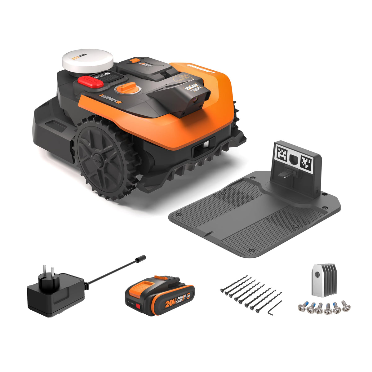Worx Vision Cloud WR305E, robot de tăiere 2WD fără cablu de limitare, 500 m²