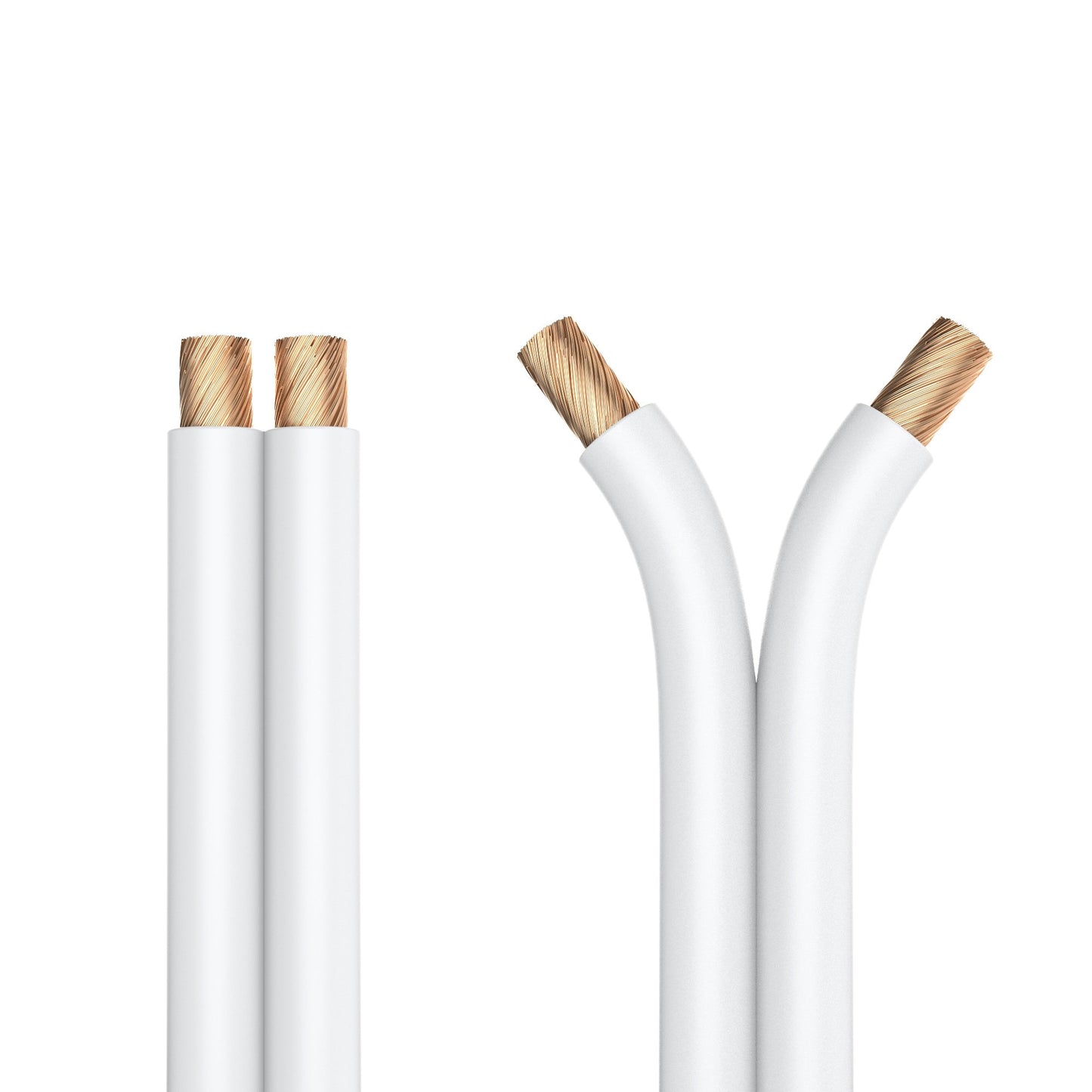 PureLink speaker cable OFC 2x1.50mm² (0.10mm), 25.0m, white with blue characteristic curve - SP001-025
