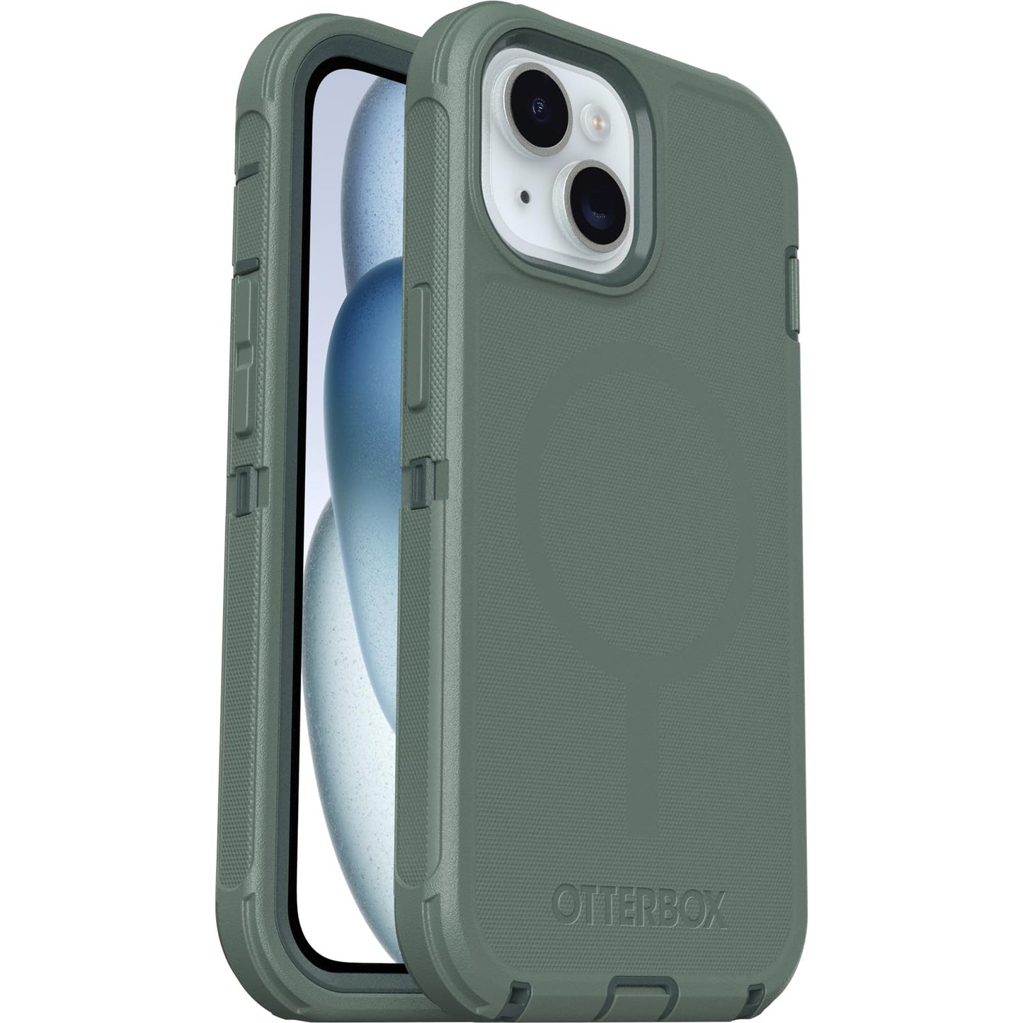 OtterBox Defender Series MagSafe Case for iPhone 17e, 16e, 15, 14, 13, Shockproof, Drop Proof, Ultra Heavy Duty Protective Case, 7X Military Grade Tested, Green - 77-97536