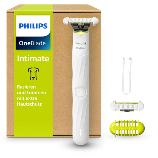 Philips OneBlade Intimate, pentru bărbierit și tuns cu protecție suplimentară pentru zona intimă (nou și îmbunătățit) model QP1930/30