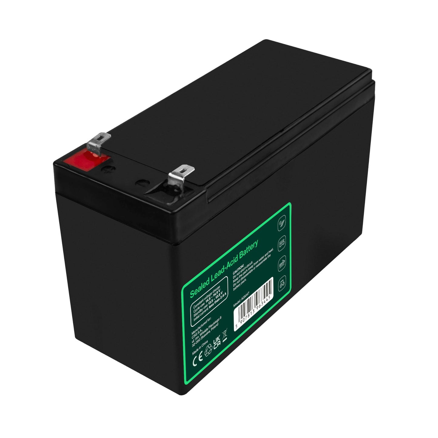 Green Cell AGM 12V 8.5Ah battery fleece battery VRLA lead lead battery replacement battery supply battery cycle-proof maintenance-free for alarm, UPS, UPS, energy reserve, security technology, telecom - AGM47