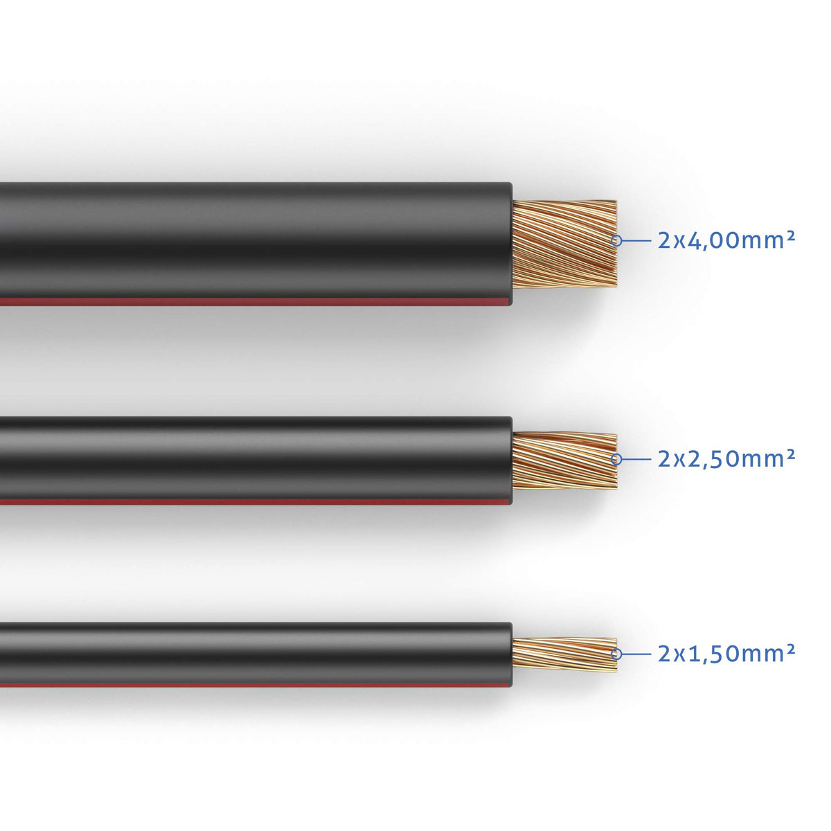 Cablu de difuzor PureLink Boxenkabel OFC 2x1,5mm² 100m cu linie de marcaj - SE-SP052-100