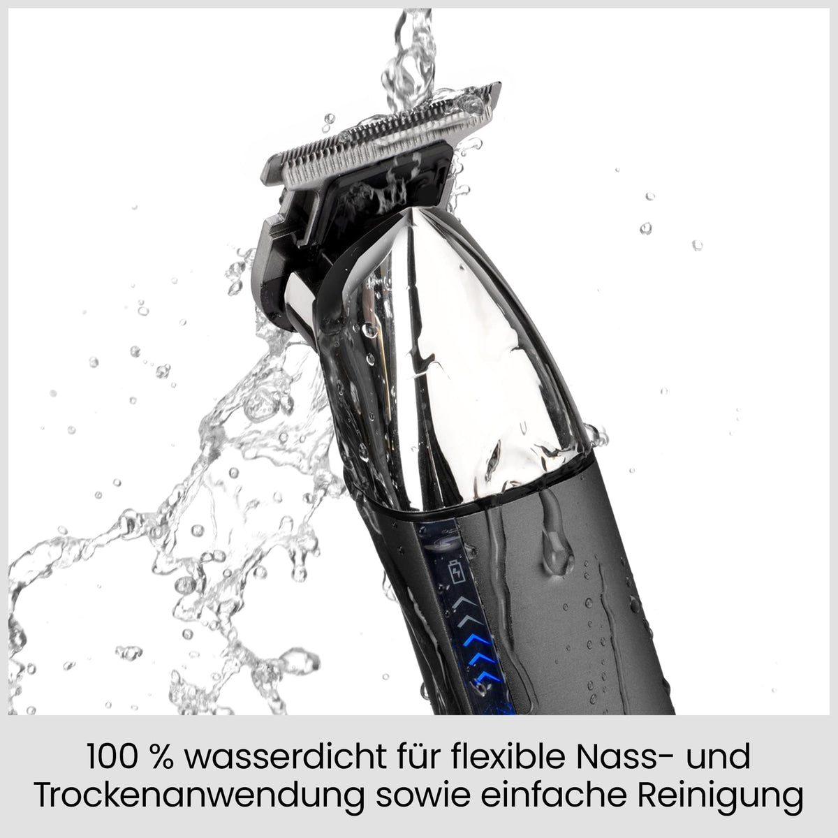 BaByliss Super-X Metal Hair & Beard Trimmer – Professional grooming tool with Japanese steel skeleton T-blade, lithium-ion battery, 5 hours of cordless runtime, waterproof, T996E