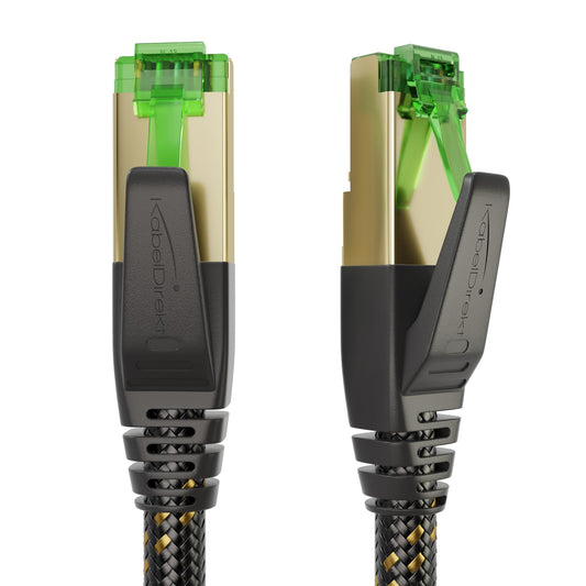KabelDirekt - Cat 7 network cable, flexible & break-proof nylon coating - 20m - 10 Gigabit Lan & Ethernet cable (patch cable suitable for high-speed networks, switch, router, PC & modem, RJ45) - 1821