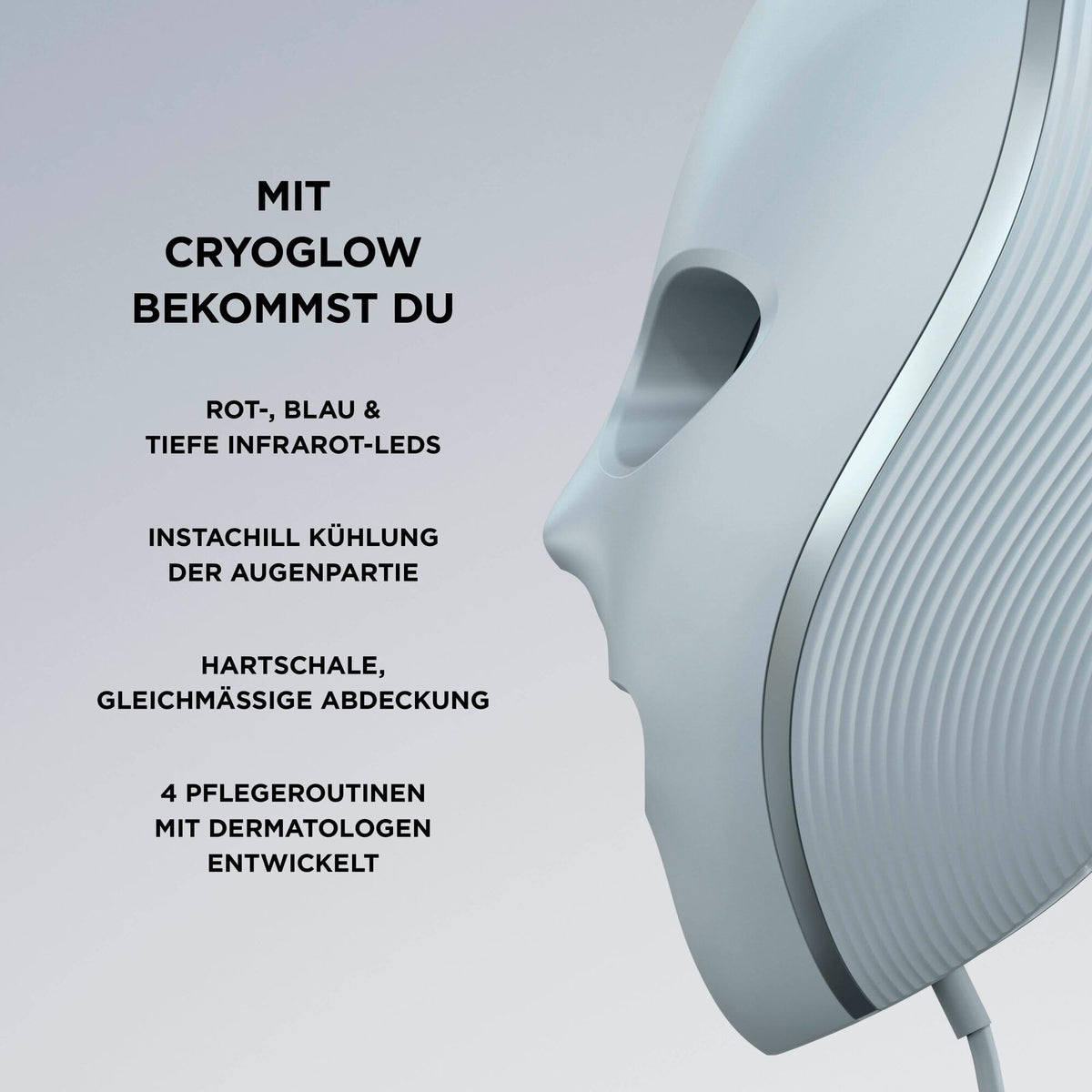 Shark CryoGlow LED Face Mask with Eye Area Cooling, FW312EU