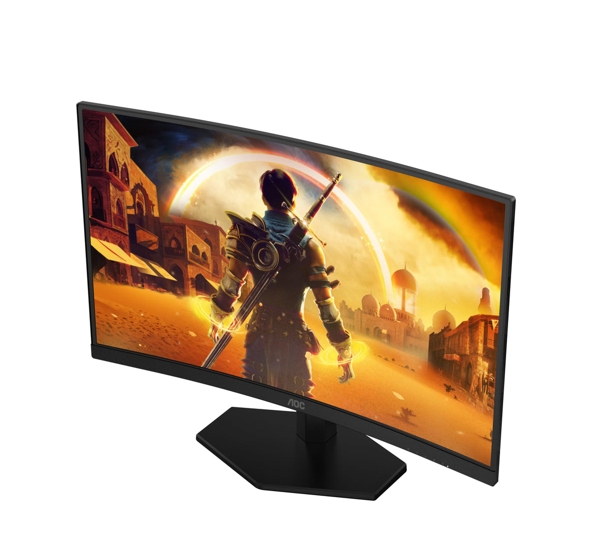 AOC C27G42FE Monitor Curved de 27 inch, FHD, 180Hz, panou VA, 4ms GtG, Adaptive Sync, HDR10, FreeSync, (1920x1080 HDMI 1x 1.4 DP 1x 1.2) Negru
