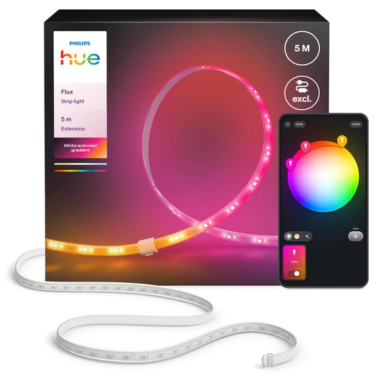 Philips Hue Flux LED Lightstrip, extensie, iluminat interior, 5m - 929004297202