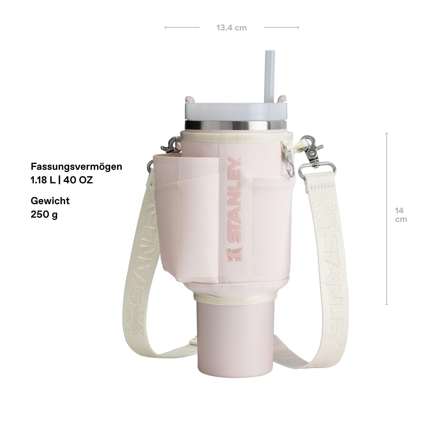 Stanley 1913 Quencher H2.0 Flowstate Drinking Bottle with Straw 1.2L - Thermo Mug Cools 11 Hours - 48 Hours Ice Cold - Includes the All-Day Quencher Carry-All - Blue Spruce - 100000112504