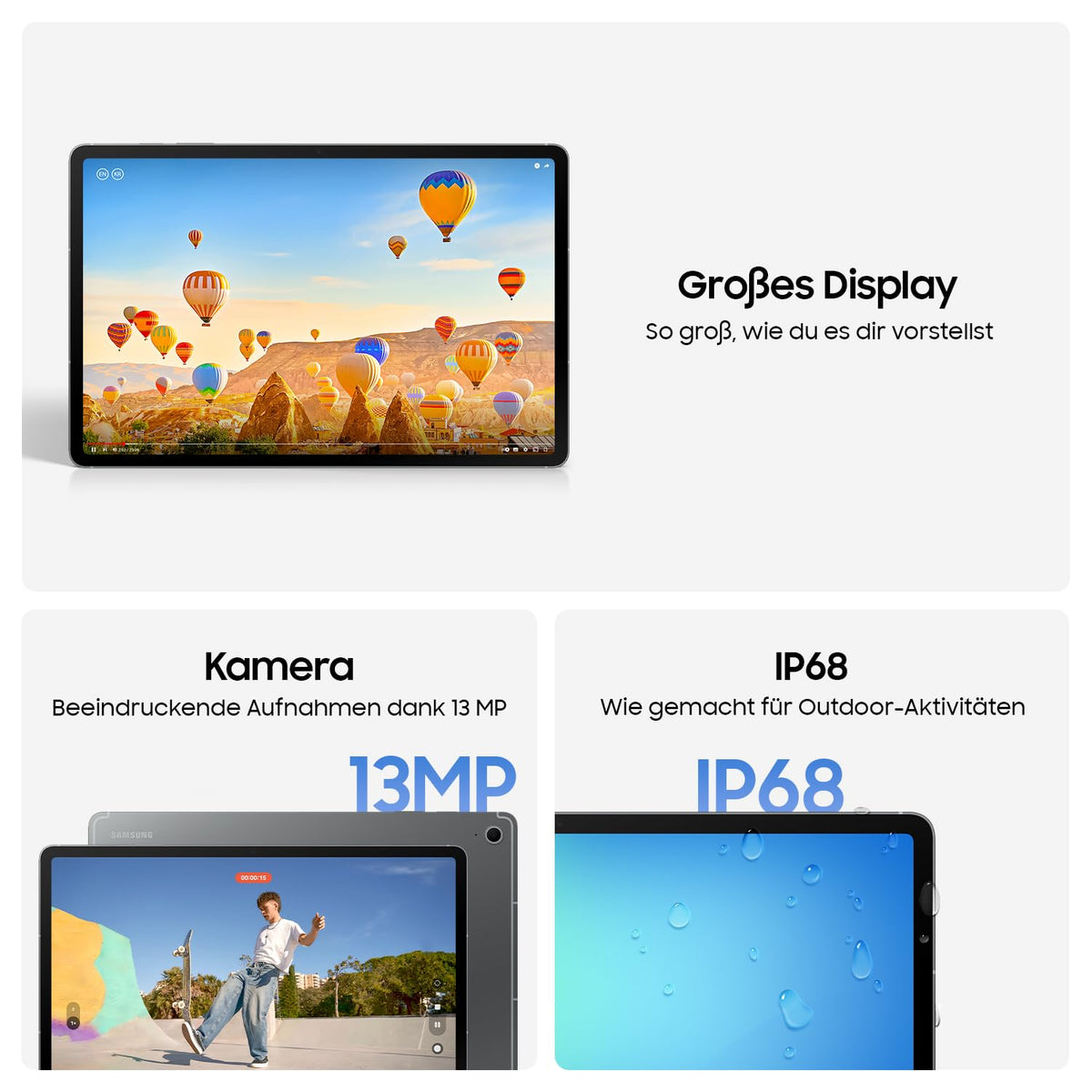 Samsung Galaxy S10 FE AI-Tablet, Android Tablet, 128 GB storage, 8 GB RAM, 27.70 cm/10.9" display, includes S Pen, Wi-Fi, long battery life, gray, 36 months manufacturer warranty [Exclusive on Amazon] - SM-X520NZAREUB