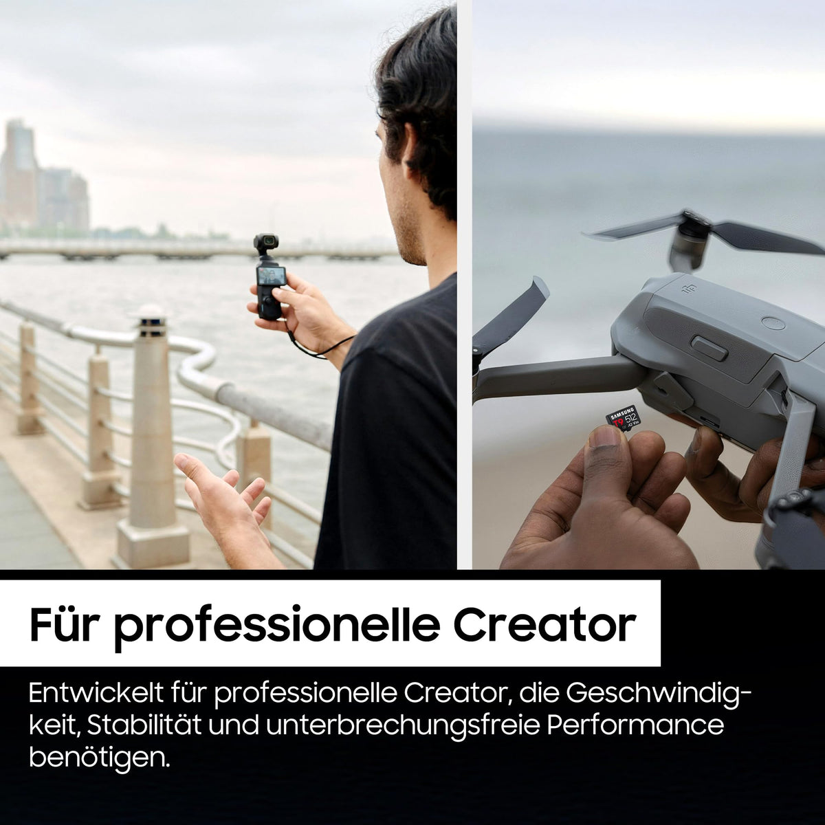 Samsung T9 microSD-Karte, 512 GB, cardă de memorie pentru utilizare în drone, camere de acțiune și camere 360°, UHS-I U3, Full HD & 4K UHD, 200 MB/s citire, 130 MB/s scriere, MB-MH512T/WW