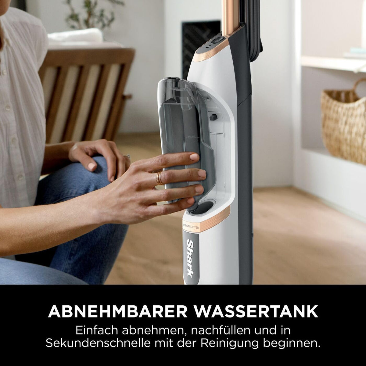 Shark SteamSpot with Steam Blaster Technology for Hard Floors, Copper S2001EU