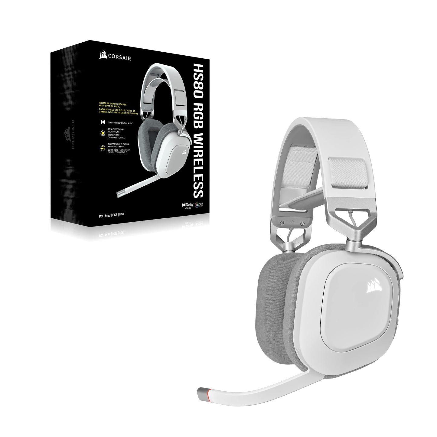 Corsair HS80 RGB USB Premium Gaming Headset Dolby Audio CA-9011238-EU
