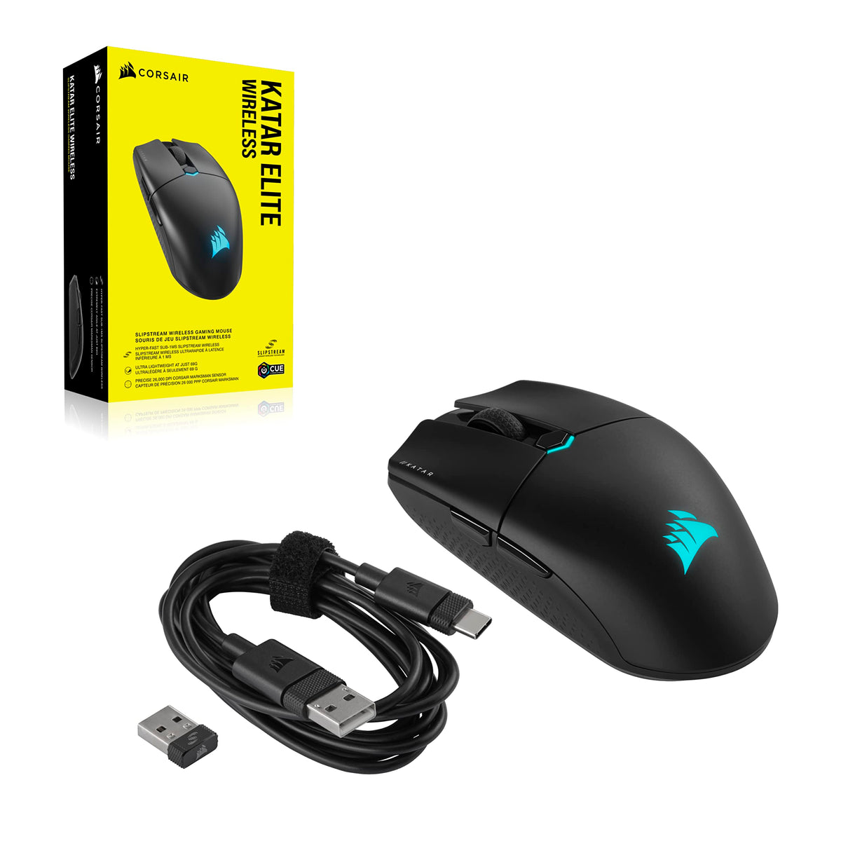 Corsair KATAR Elite Wireless Ultraleichte FPS Gaming Maus - Schwarz - CH-931C111-EU