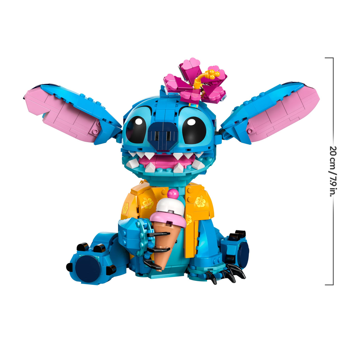 LEGO | Disney Stitch Jucărie - Figură pentru joacă și colecționat cu un cornet de înghețată și o floare decorativă - Cadou pentru fete, băieți și fanii filmului Lilo & Stitch de la 9 ani - 43249