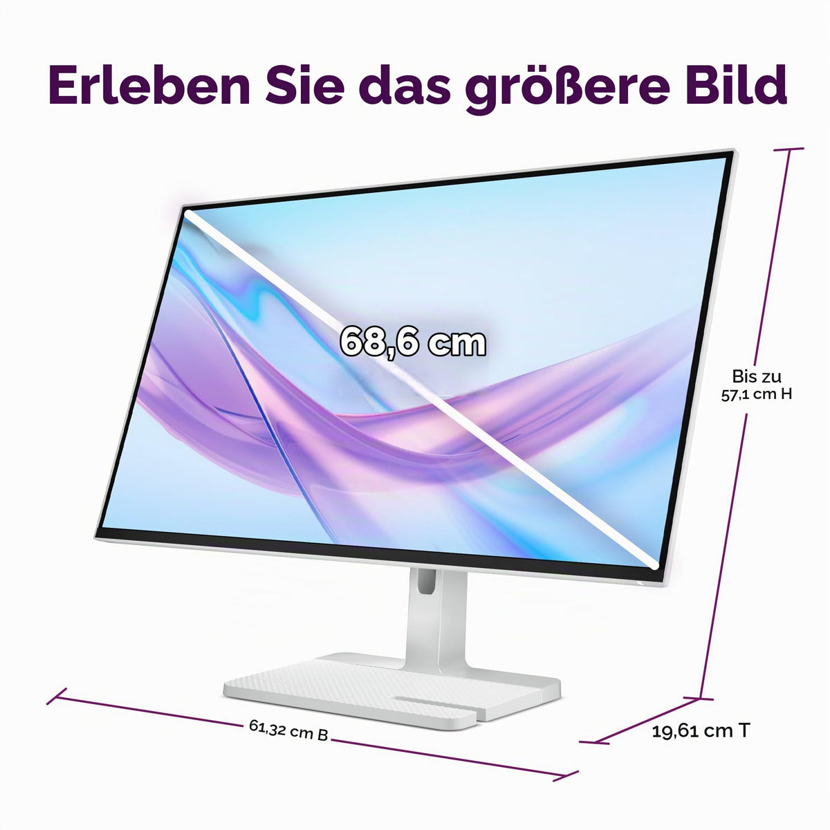 Lenovo L27q-4A 68.6 cm IPS QHD (2560x1440) / Plat / 4 Laturi Fără Margini / 2X HDMI 2.0, DP 1.4, Ieșire Audio / 100Hz / HDR10 / 1ms MPRT / 99% sRGB / 350nits / Difuzoare / 100mm - 67BFGCC6US
