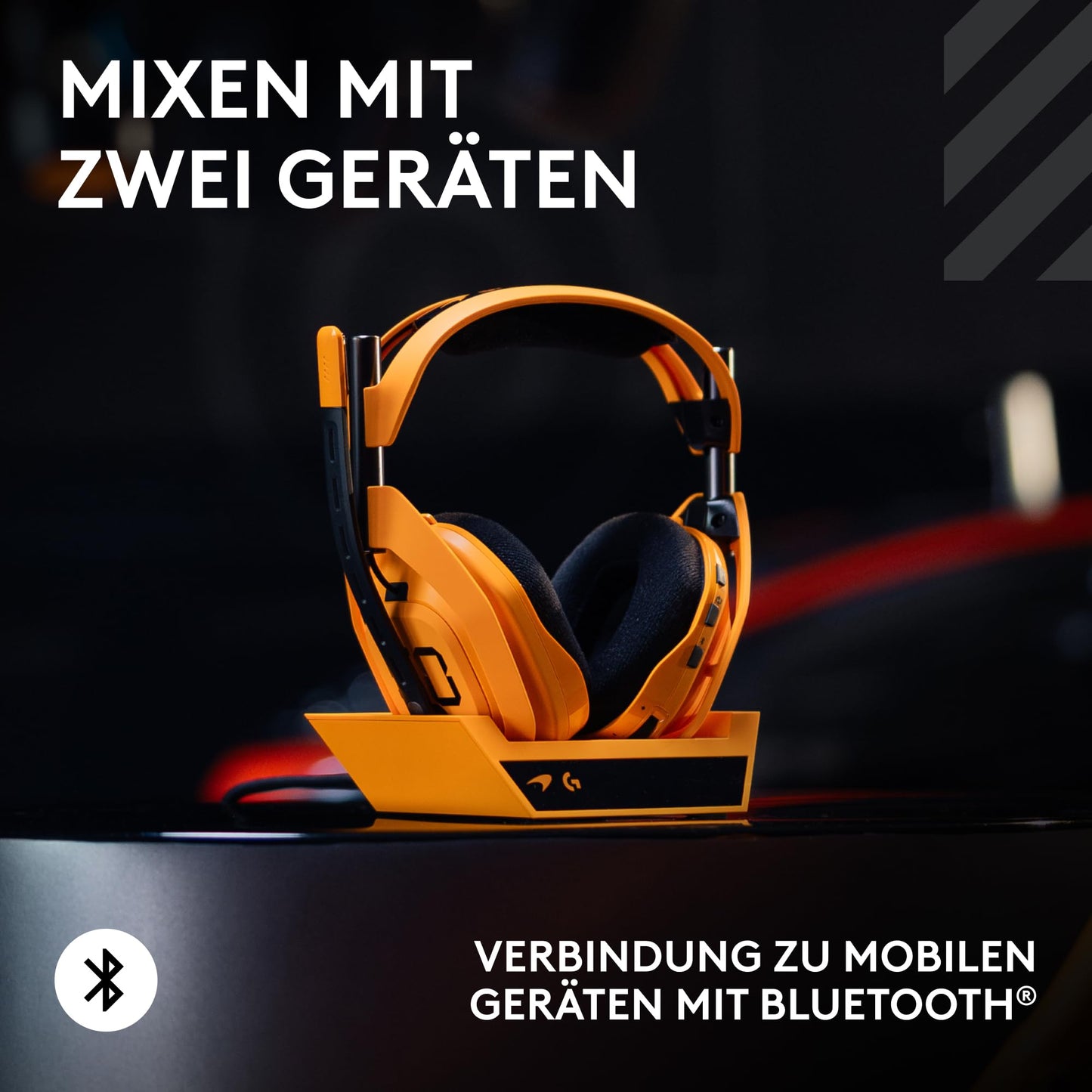 Logitech G Astro A50 X Lightspeed wireless gaming headset McLaren Edition + base station, PRO-G Graphene, PLAYSYNC for Xbox Series - 939-002238