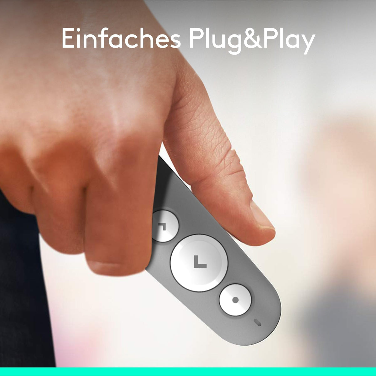 Logitech R500s Presenter cu laser de clasa 1 pentru Bluetooth și USB - 910-006520