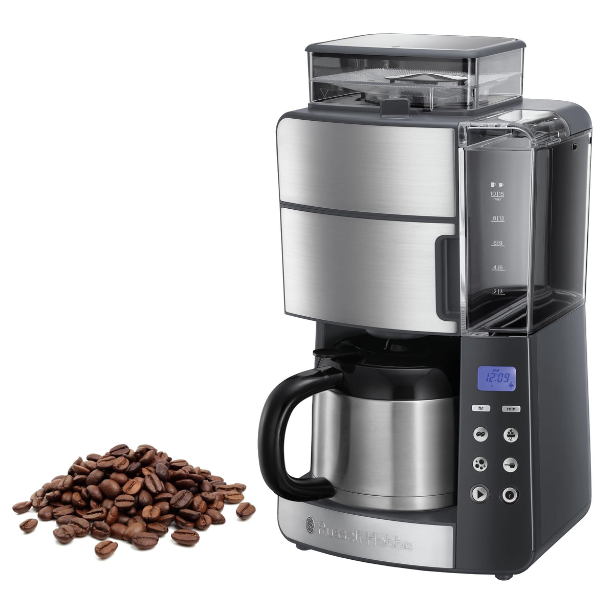 Russell Hobbs Filtru de cafea Grind&Brew, 1,25 l, 1-10 căni - 25620-56