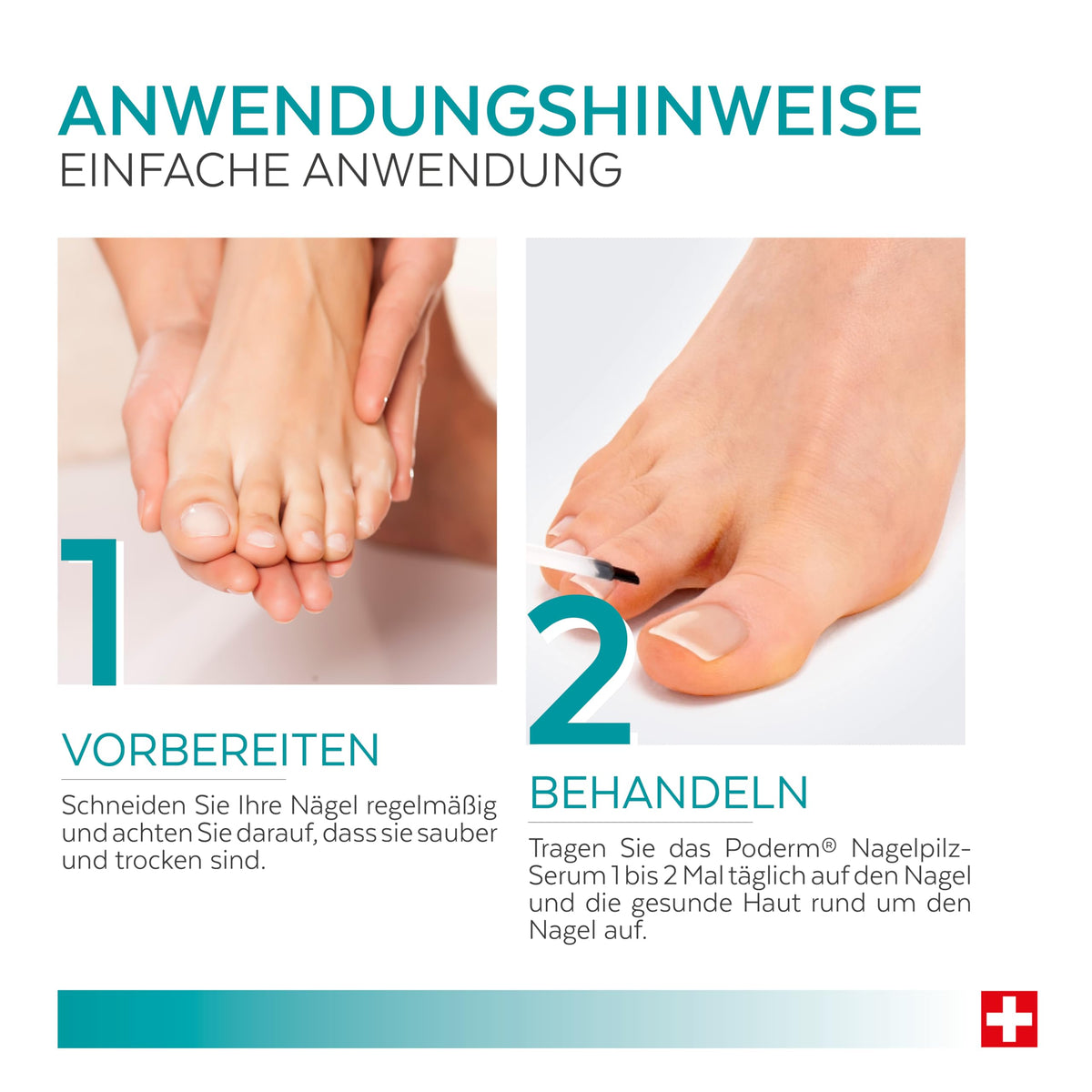 PODERM - NAIL FUNGUS TREATMENT | Professional care for feet and hands | Simple & quick | Swiss made - 7640178210004