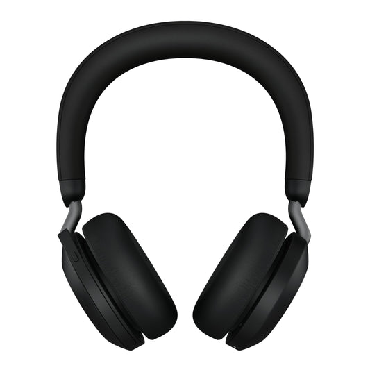 Jabra Evolve2 75 Wireless PC Headset with Charging Dock, 8-Micro Technology - Dual Foam Stereo Headphones with Advanced Active Noise Cancellation, USB-C Bluetooth Adapter and UC Compatibility - Black - 27599-989-889