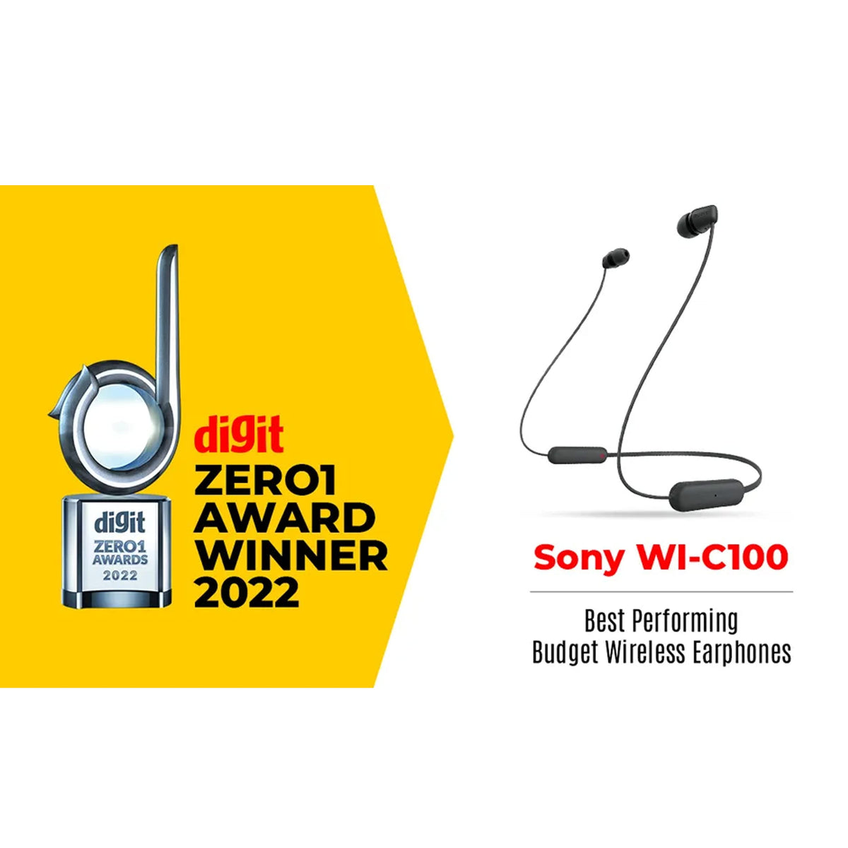 Căști In-Ear Sony kabellose WI-C100 (până la 25 de ore autonomie, optimizate pentru asistenți vocali, microfon integrat pentru apeluri, Bluetooth), Taupe, mici - WIC100CCE7