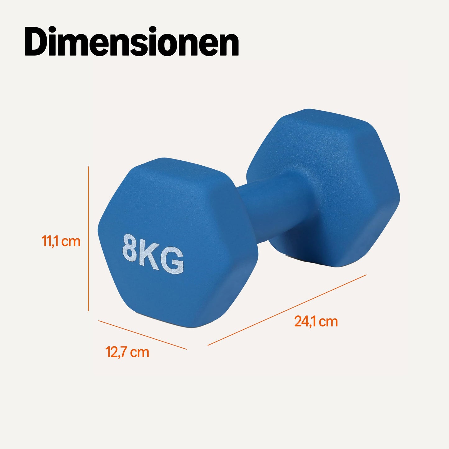 Amazon Basics Neoprene Dumbbell Weights Set, Pair of 8 kg - GND008