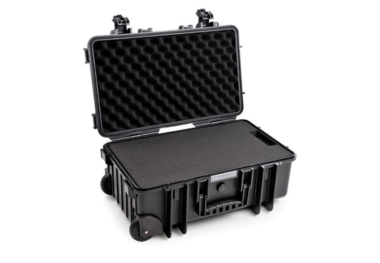 B&W International multi-purpose case Outdoor 6600 (PP.428) black - with cube foam - waterproof (IP67), dustproof, impact-resistant, extremely robust - 6600/B/SI