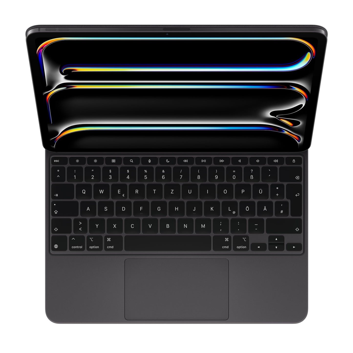 Apple iPad Magic Keyboard Case for the 13'' iPad Pro (M4) for comfortable typing, integrated trackpad, row of function keys, German - Black  - MWR53D/A