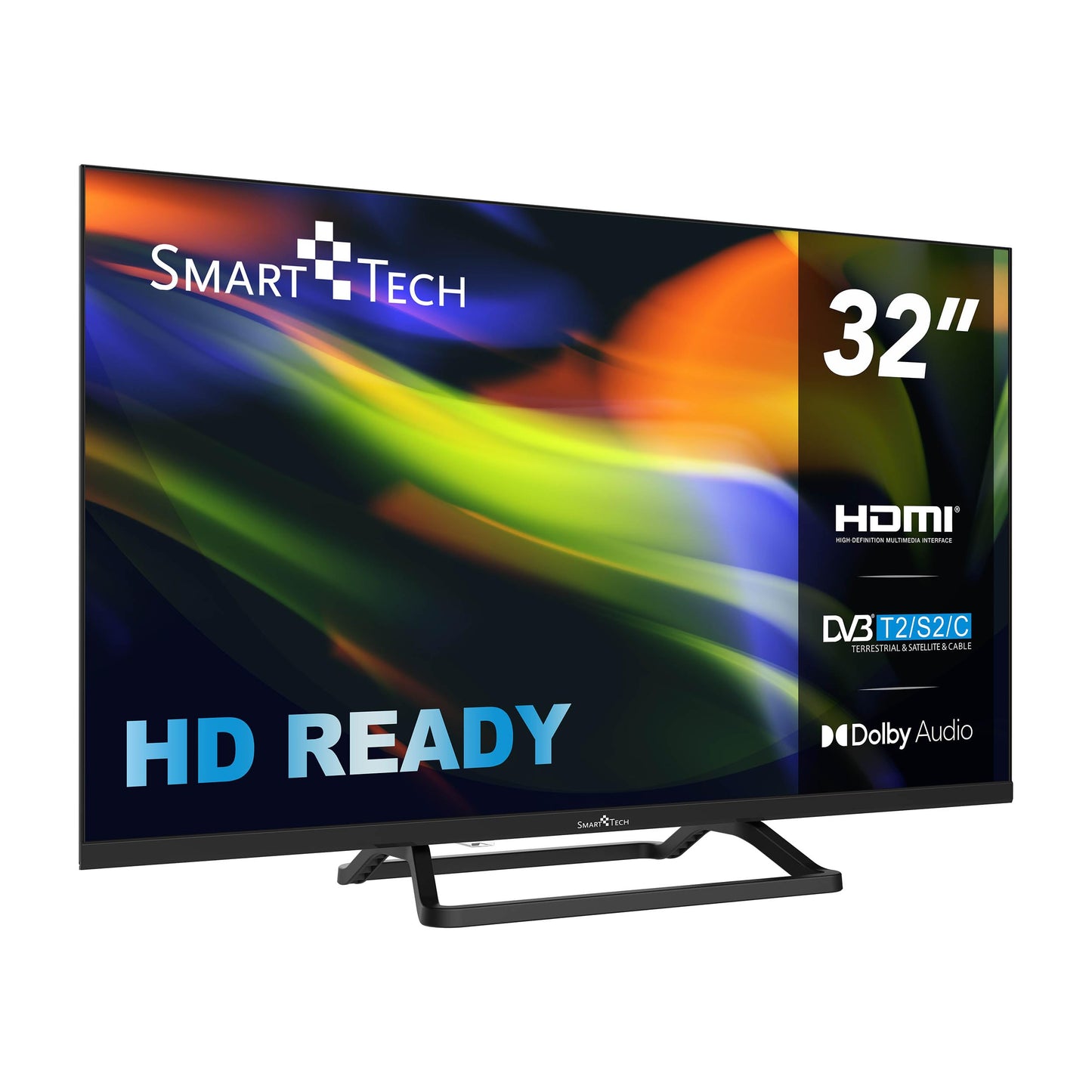 Smart Tech 32HN01V3 32 inch television - LED TV with HD resolution, Dolby Audio and integrated triple tuner DVB-C/-T2/-S2 (2026)