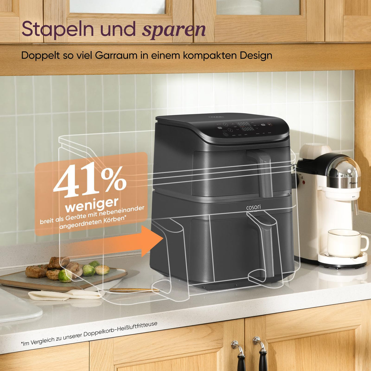 Cosori Airfryer, exklusive TurboBlaze-Tech, 10,8L - CAF-DC111-ADE