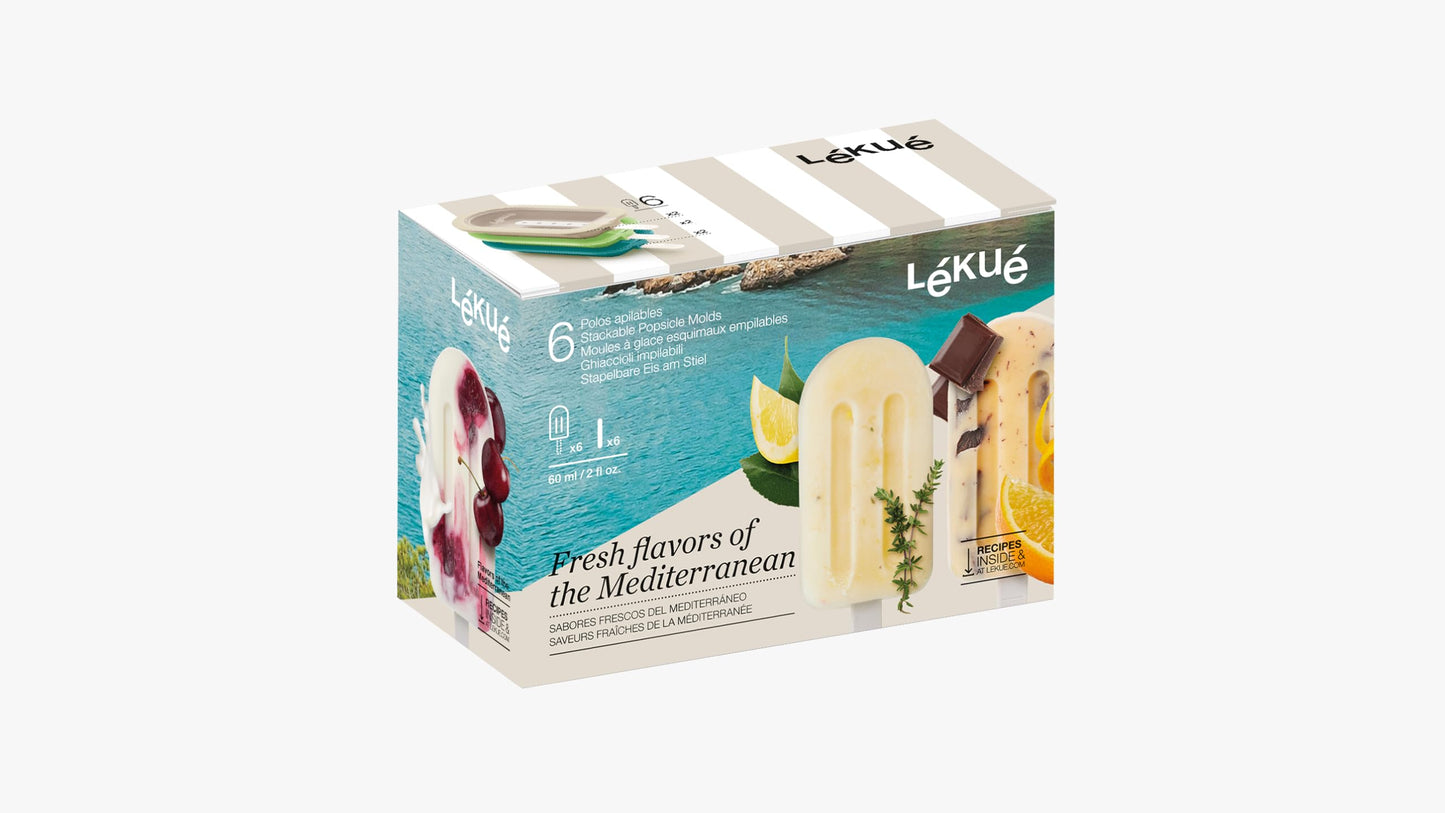 Lékué mini molds for ice lollies Mediterranean 6 pieces - 887444