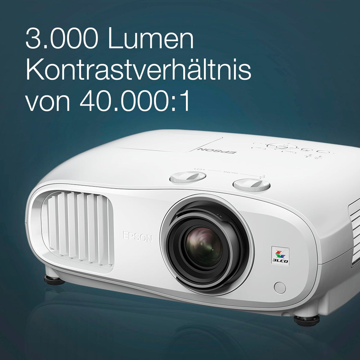 Epson EH-TW7000 4K Pro-UHD 3LCD projector (3,000 Lumen white and color brightness, contrast ratio 40,000:1, optional WiFi, HDMI) - V11H961040