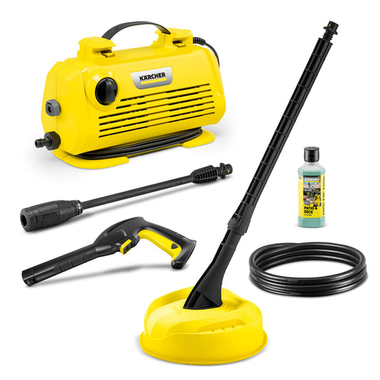 Kärcher High Pressure Cleaner K 2 Horizontal VPS Home, Pressure: max. 110 bar, Flow rate: 360 l/h, Area performance: 20 m²/h, 3.5 kg, High-pressure hose and gun, Vario Power spray lance, Home Kit - 1.600-942.0