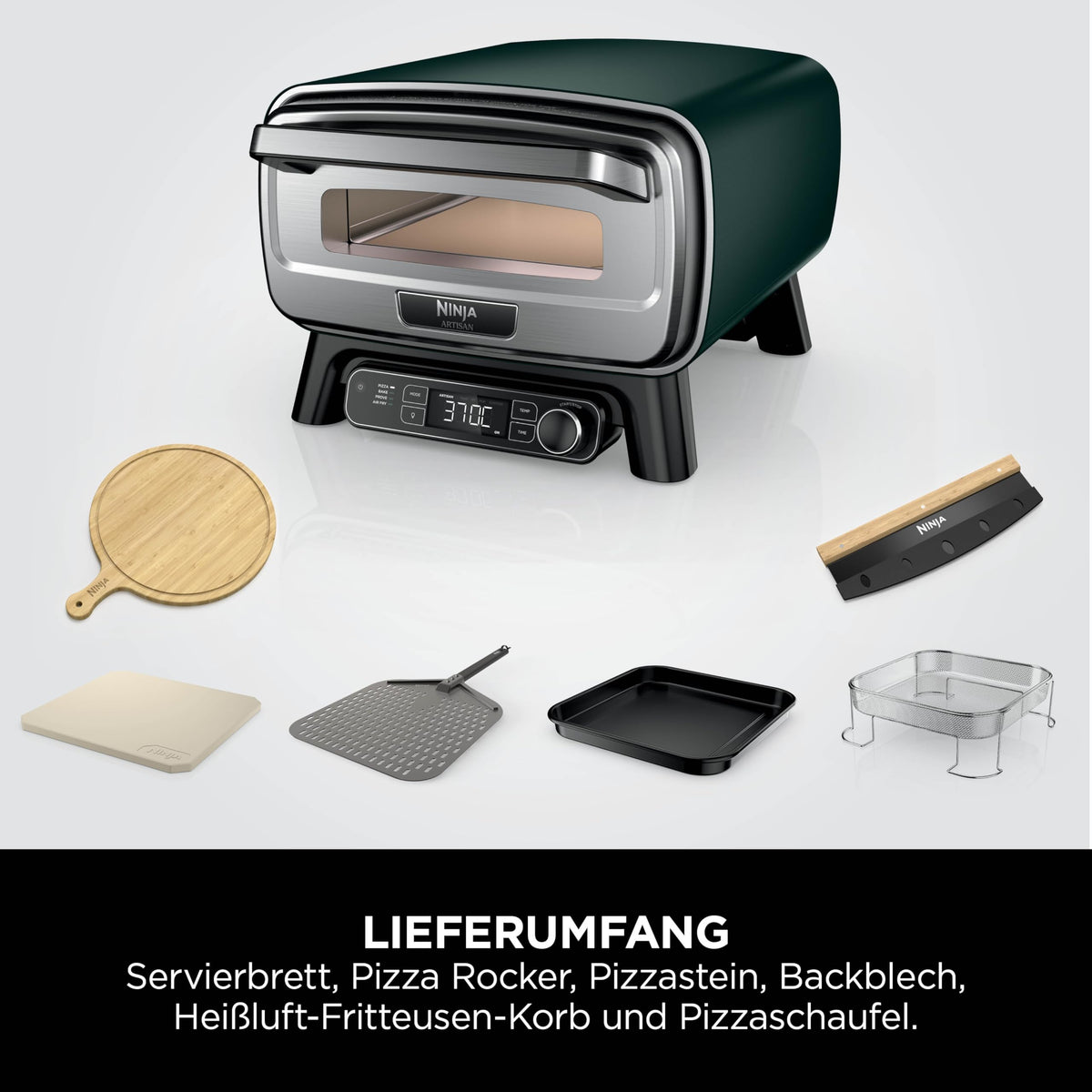 Ninja Artisan Outdoor Pizza Oven and Air Fryer, 4 Functions - MO201AMZEU