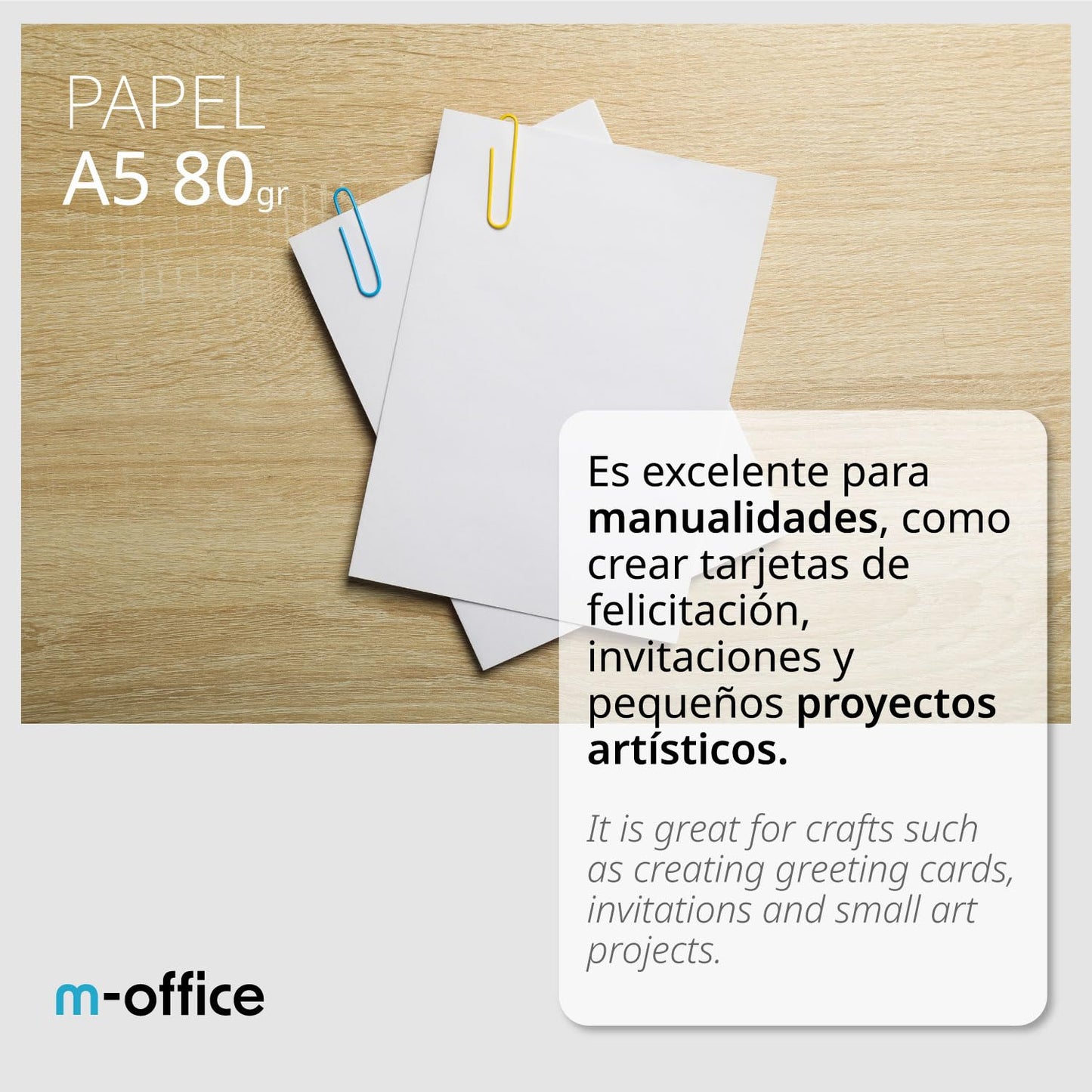 A5 Paper 80g 8 Pack of 500 Sheets Multifunction Paper for Inkjet and Laser Printers A5 Sheets 148 x 210mm Ideal for Office and Home m-office (4000 Sheets) - COM0593