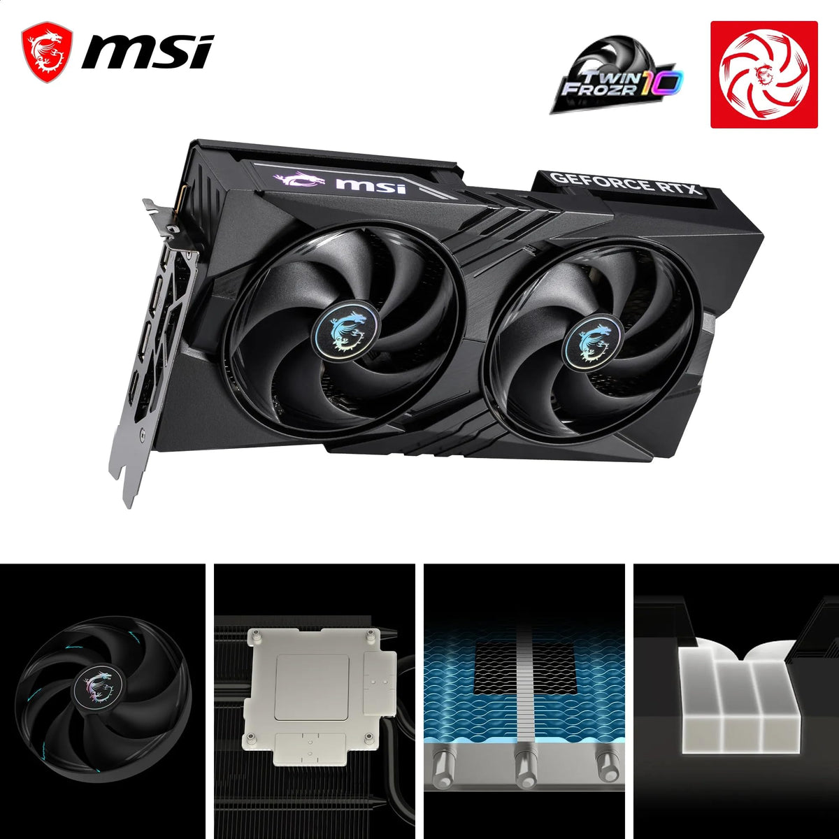 MSI GeForce RTX 5060 8G Gaming OC - 8GB GDDR7 (28Gbps/128-bit), PCIe 5, Boost: 2625 Hz, HDMI 2.1b, DisplayPort 2.1b - GEFORCE