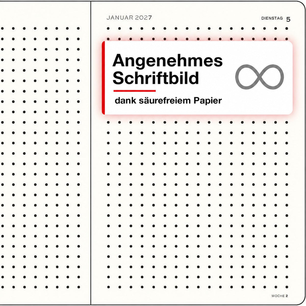 LEUCHTTURM1917 Quarterly Daily Calendar 2027 Dotted, Pocket (A6), Flexcover, Set of 4 (1 calendar per quarter), Shades of Green, Calendar Overview 2027, 12-Month Planning, Moon Phases & International Holidays - 400374