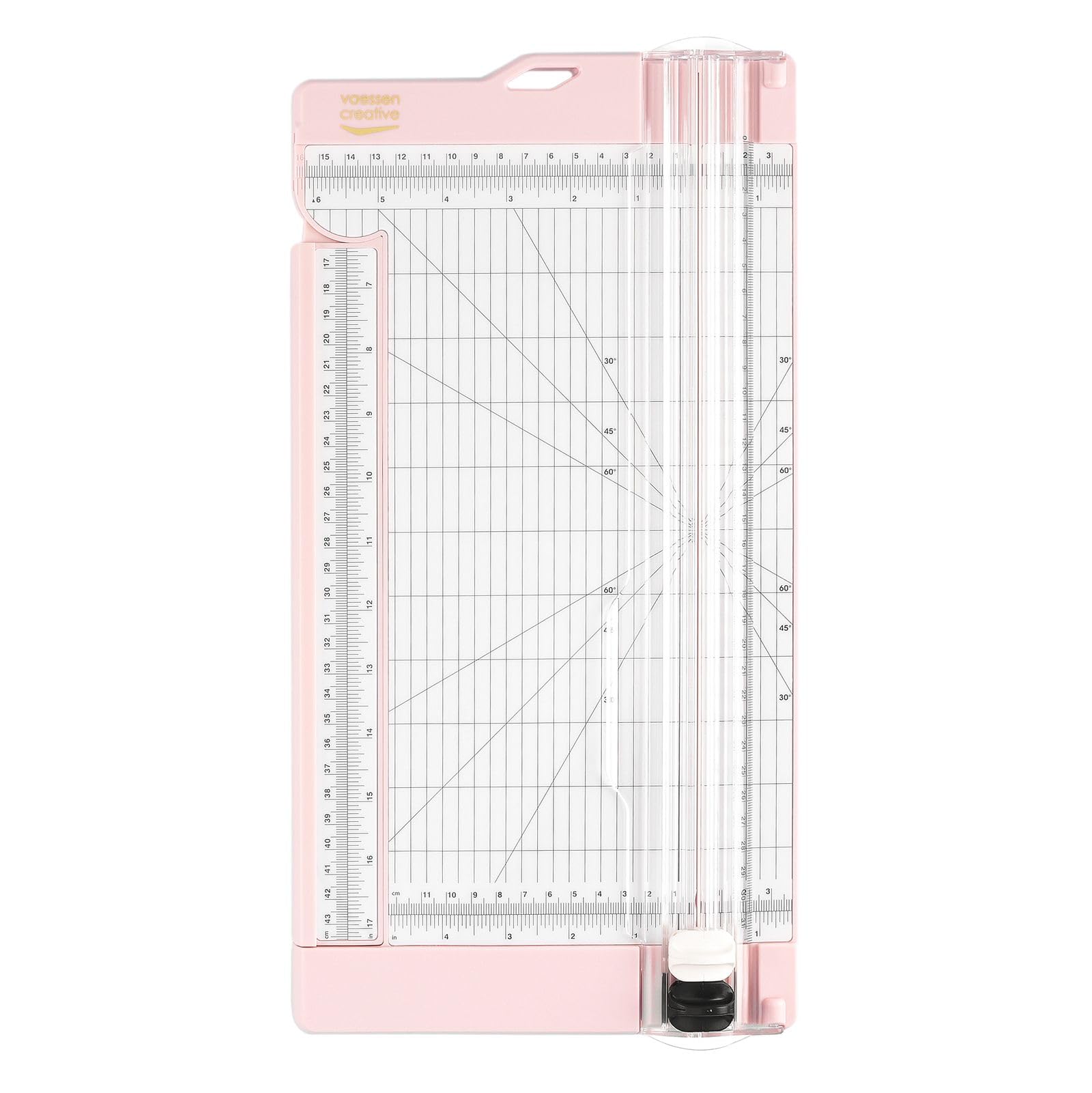 Vaessen Creative 2207-110 Paper Cutter for Cutting and Folding Straight Lines on A3, A4 and Smaller Paper Sizes, Pink, for Scrapbooking and Card Making, 6" x 12"